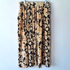 Vintage Laura & Jayne Collection Pleated Floral Skirt Size 14
